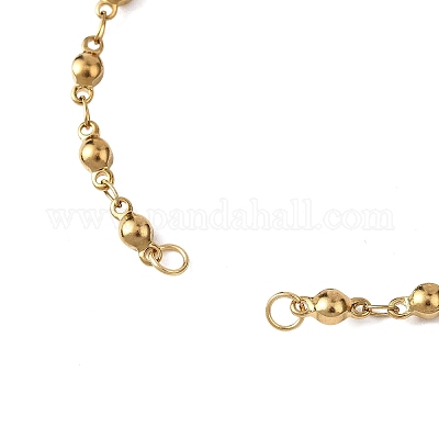 Изготовление браслета из цепей с шариковыми звеньями из нержавеющей стали 304 AJEW-JB01458-01-1