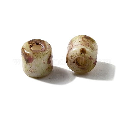 Цилиндрические бусины ручной работы в технике лэмпворк GLAA-D305-01A-1