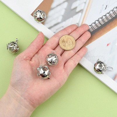 Латунные полые круглые подвески KK-E662-10P-NR-1