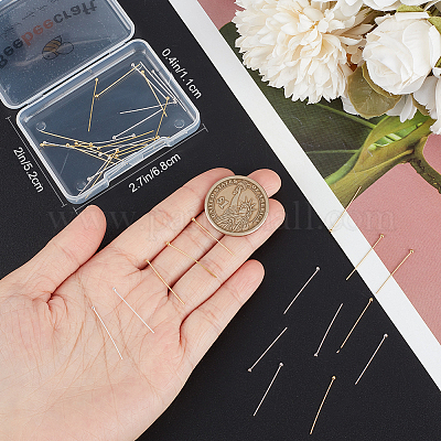 40 шт. 2 цвета 925 булавки с шарообразной головкой из стерлингового серебра STER-BBC0006-39-1