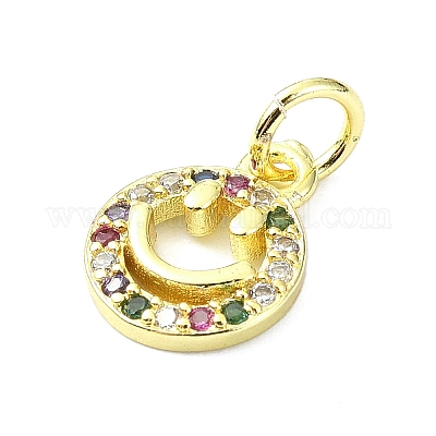 Латунные микро проложить кубического циркония подвески KK-H475-27G-02-1