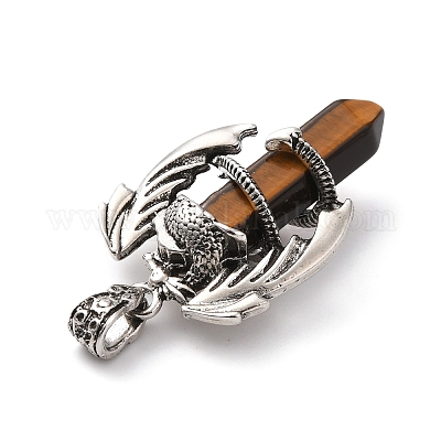 Естественно тигровый глаз отметил кулоны G-B042-04P-51-1