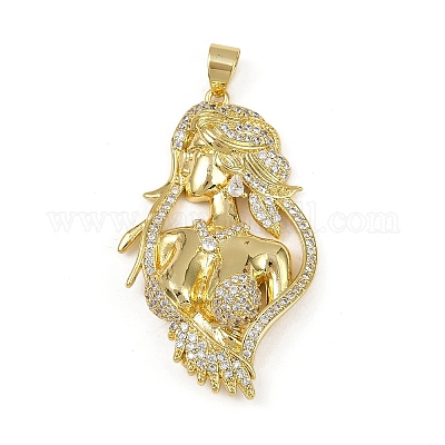 Латунные микро проложить кубического циркония подвески KK-I358-035G-1