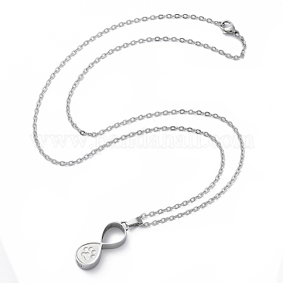 Ожерелья из нержавеющей стали 304 в виде бесконечной урны для праха домашних животных STAS-Z106-02P-1