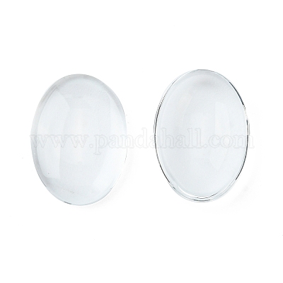 Transparent oval Glas Cabochons&nbsp;GGLA-R022-18x13-1