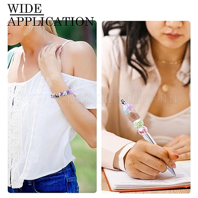 36 шт. 6 стиля круглых фокальных бусин из пищевого экологически чистого силикона&nbsp;SIL-YW0002-33A-1