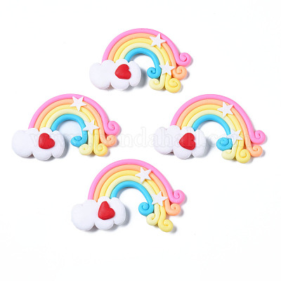 Кабошоны из полимерной глины ручной работы PORC-TD001-39C-1