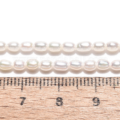 Нити из натурального культивированного пресноводного жемчуга PEAR-N024-02-4AB-1