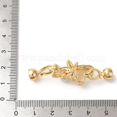 Латунные микро проложить кубического циркония раз за застежками KK-A227-15G-1