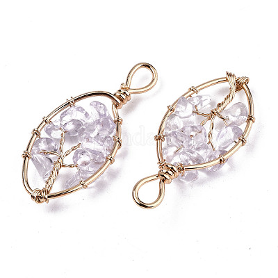 Природного кварца хрустальных подвесок G-T131-98-1