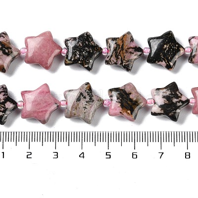 Природные родонит бисер нитей G-NH0005-29-1