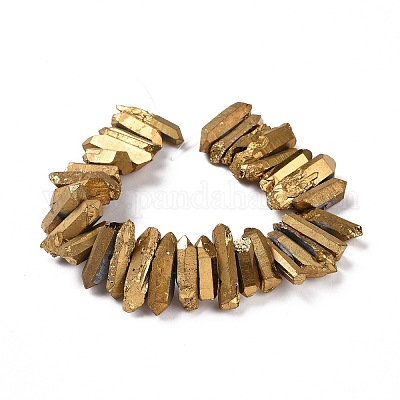 Натуральный кристалл кварца точки бусины нити G-K181-B15-1