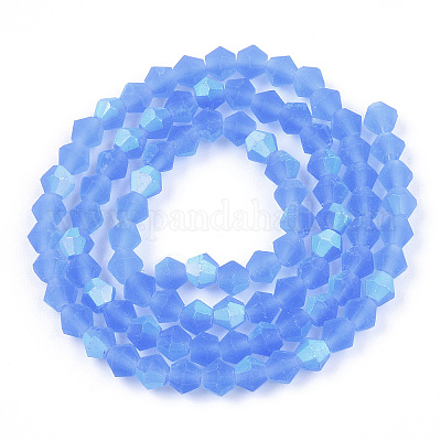 Имитируют нити бус из матового стекла из австрийского хрусталя X-EGLA-A039-T6mm-MB07-1