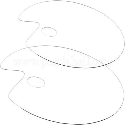 Прозрачная акриловая палитра AJEW-BK0001-004-1