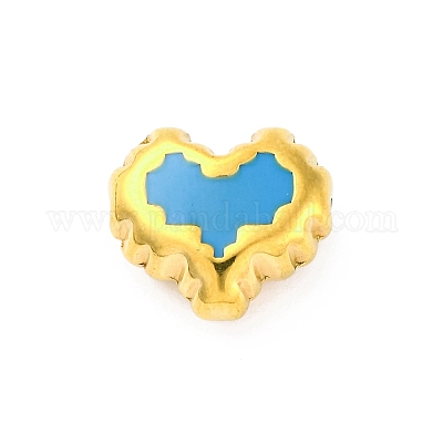 Эмалированные бусины из нержавеющей стали 304 STAS-B085-06G-04-1