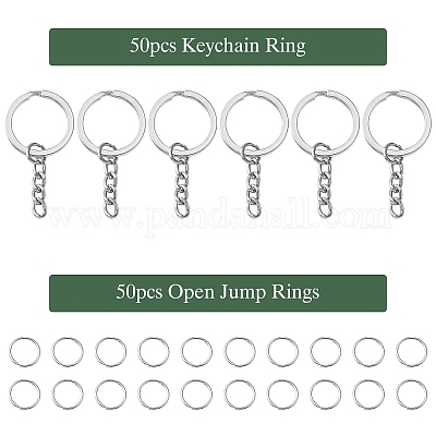 50 шт. Железные брелоки для ключей IFIN-YW0003-43-1