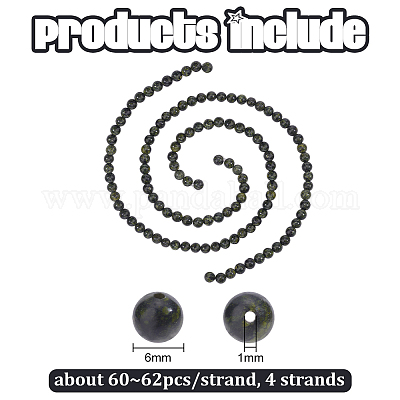 4 нити натуральных серпантиновых/зеленых кружевных каменных бусин G-OC0004-23-1