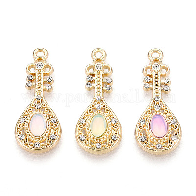 Подвески из сплава стразов и стекла PALLOY-T093-02M-G-1