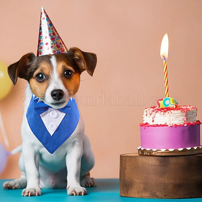 2 шт. 2 стиля полиэстеровый носовой платок для домашних животных AJEW-CP0008-69A-1