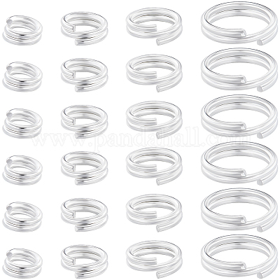 80 шт. 4 стиля латунных разъемных колец KK-BBC0014-05-1