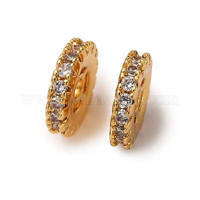 Латунные микро проложить кубических циркония шарики прокладки KK-Z121-32G-1