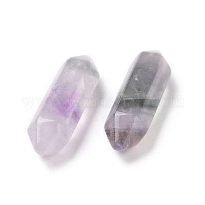 Двойные заостренные подвески из натурального флюорита G-C007-02B-09-1