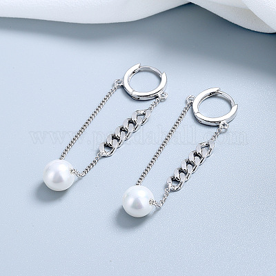 925 серьги-кольца из стерлингового серебра с круглой цепочкой FS-WG0D558-01-1