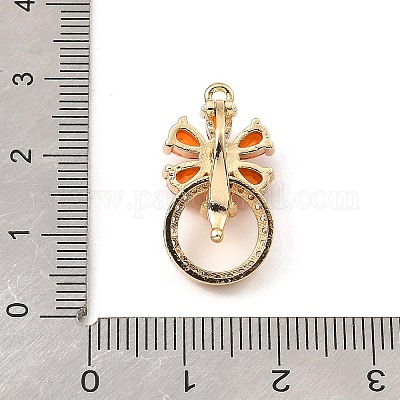 Застежка из латуни с фианитами KK-G484-01B-G-1