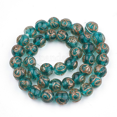 Бусины ручной работы бусины золотого песка LAMP-T006-06E-1