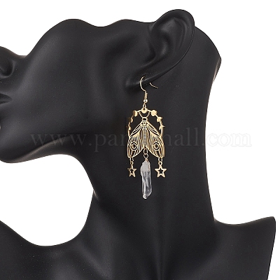 Серьги-подвески в виде насекомых из нержавеющей стали 304 EJEW-JE06681-02-1