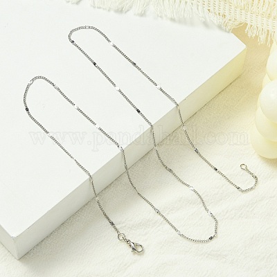 2 мм стойка покрытие латунь витая цепь ожерелья для женщин мужчин MAK-L044-61P-1