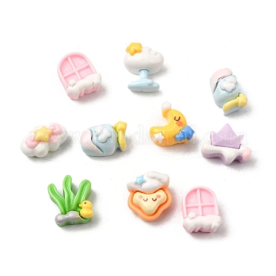 Непрозрачные кабошоны из смолы RESI-K046-08-1