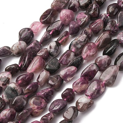 Натуральный сливовый цвет турмалиновый бисер пряди G-K395-A05-01-1