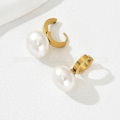 Овальные серьги-кольца из нержавеющей стали RY5370-1