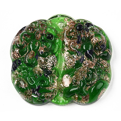 Разъемы для звеньев лэмпворк с золотым песком ручной работы LAMP-N024-07F-1