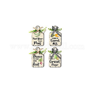 Деревянная подвеска HJEW-WH0074-021-1