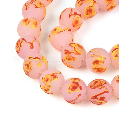 Бусы лэмпворк ручной работы LAMP-N028-05B-1