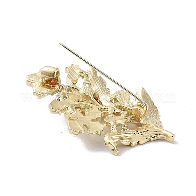 Женская брошь из сплава смолы с цветком и сердцем JEWB-C029-15-1