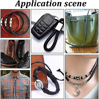 10 м круглый плетеный шнур из искусственной кожи WL-WH0007-03B-1