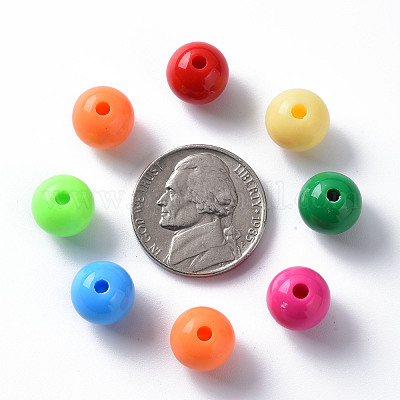 Непрозрачные акриловые бусины MACR-S370-C10mm-M2-1