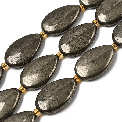 Природного пирита бисер нитей&nbsp;G-Z131-B01-02-1