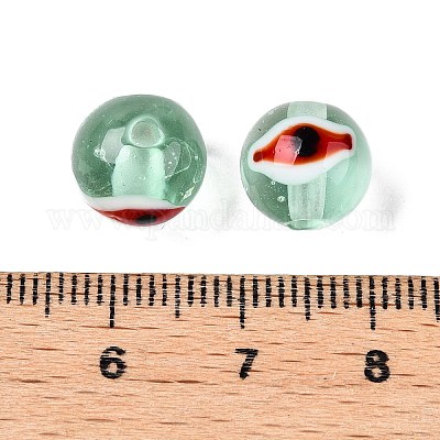 Круглые бусины ручной работы сглаза LAMP-T021-17A-1