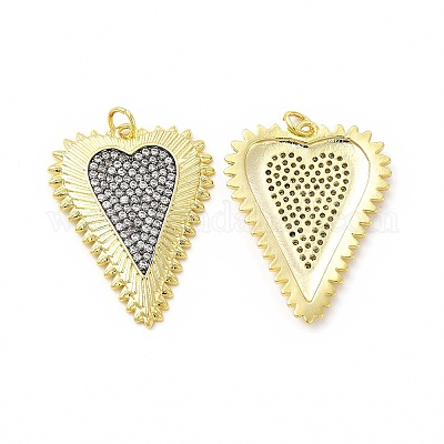 Покрытие стойки латунь микропаве прозрачные подвески из кубического циркония KK-I699-04GB-1