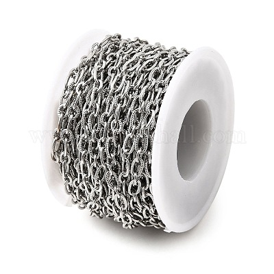 Текстурированные овальные звенья цепей из нержавеющей стали 304 CHS-C018-08P-1