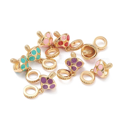 Латунные эмалированные европейские подвески с подвесками MPDL-P005-23G-1