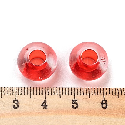 Прозрачного акрилового Европейский бисером TACR-P009-C01-01-1