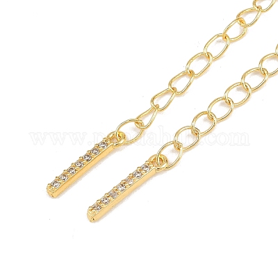 Латунные микрокристаллы кубического циркония с цепочкой KK-H480-53G-1