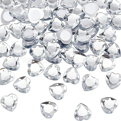 60шт. акриловые стразы в форме сердца TACR-FG0001-15B-1