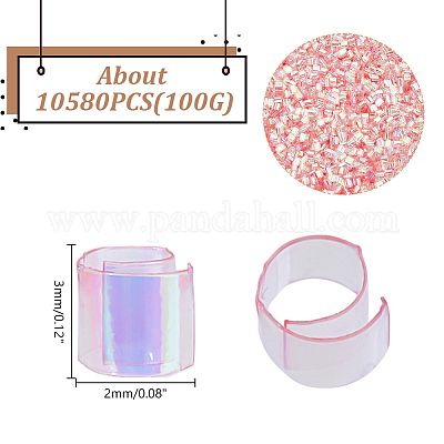 100 г пластиковых трубчатых бусин KY-HY0001-15A-1