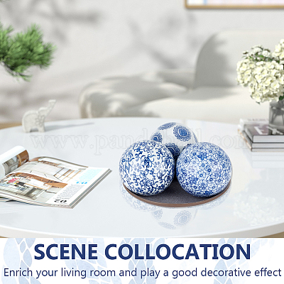 Фарфоровые бусины ручной работы PORC-WH0020-03-1